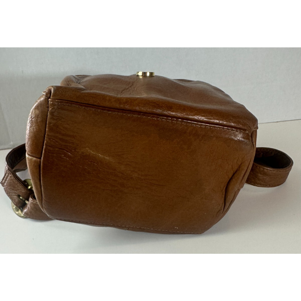 Hobo International Brown Leather Fold Over Flap Shoulder Bag Crossbody Purse - Picture 15 of 16